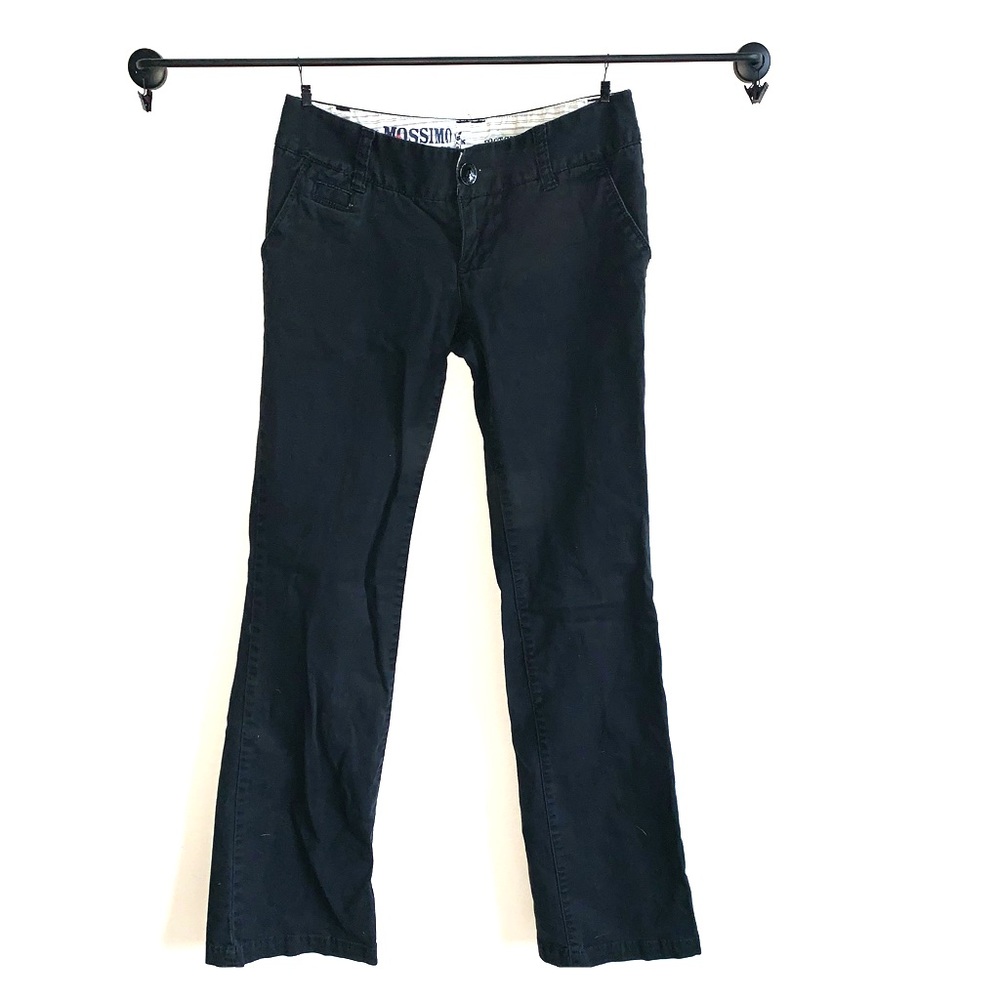 Black Bootcut Chinos